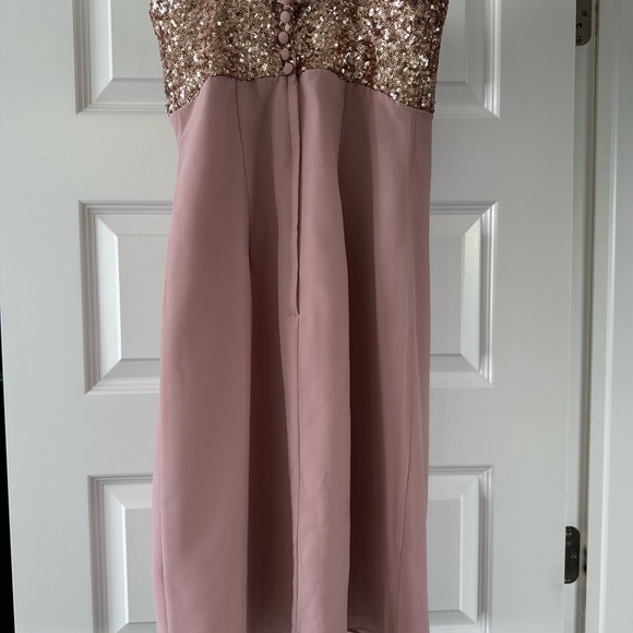 Rose Gold Bridesmaid/Prom/Cocktail Dress - Picture 3 of 14